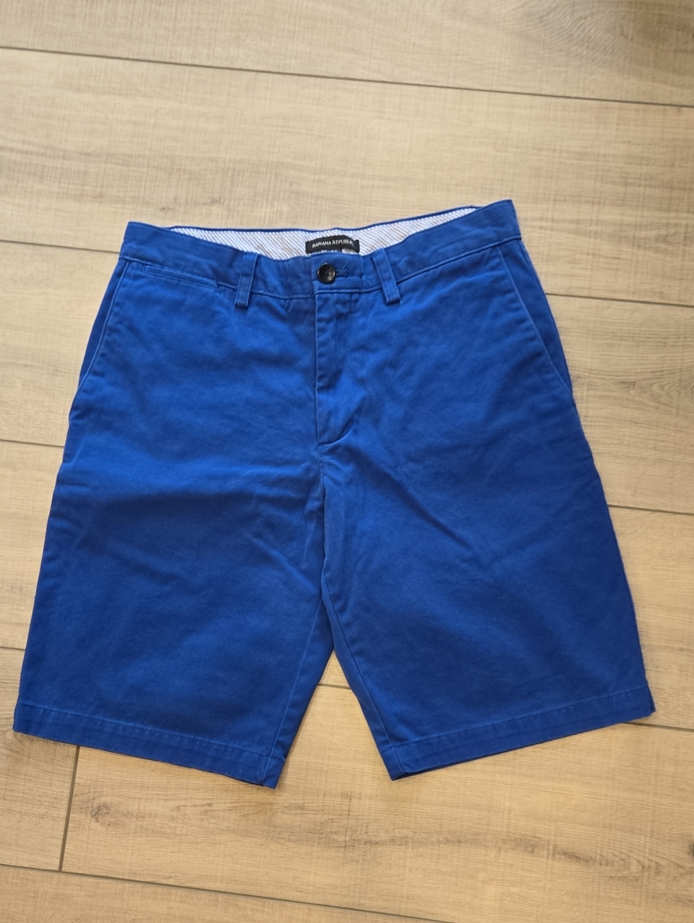Banana Republic Royal Blue Flat-Front Chino Shorts